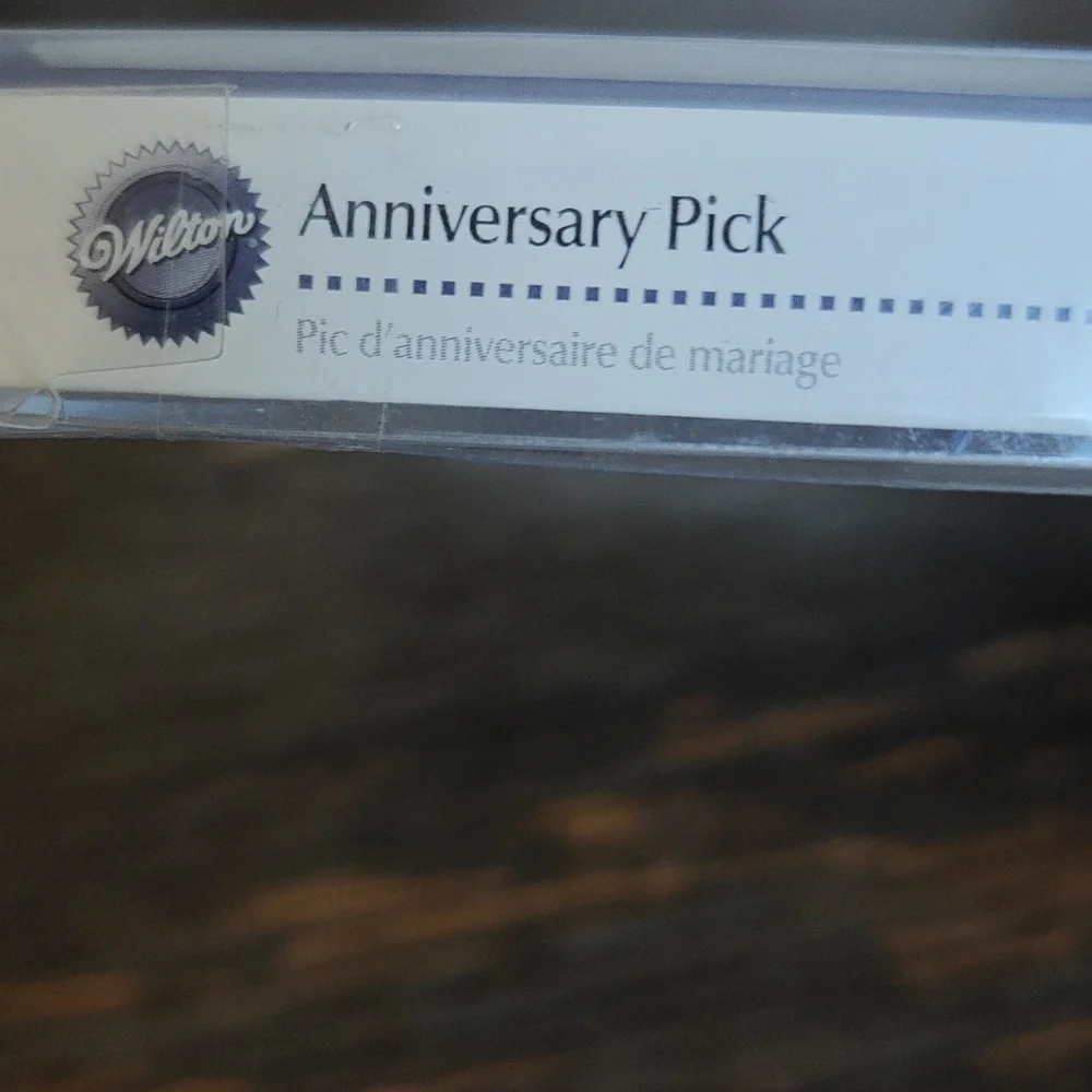 Wilton Silver 25th Anniversary Cake Topper New